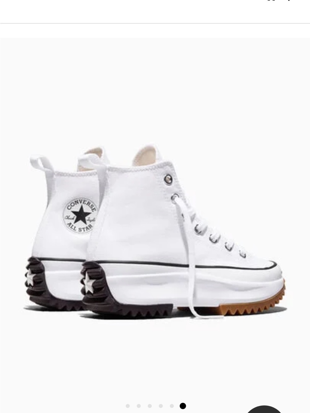 Converse White High-Top Platform Sneakers with Brown/Black Outsole